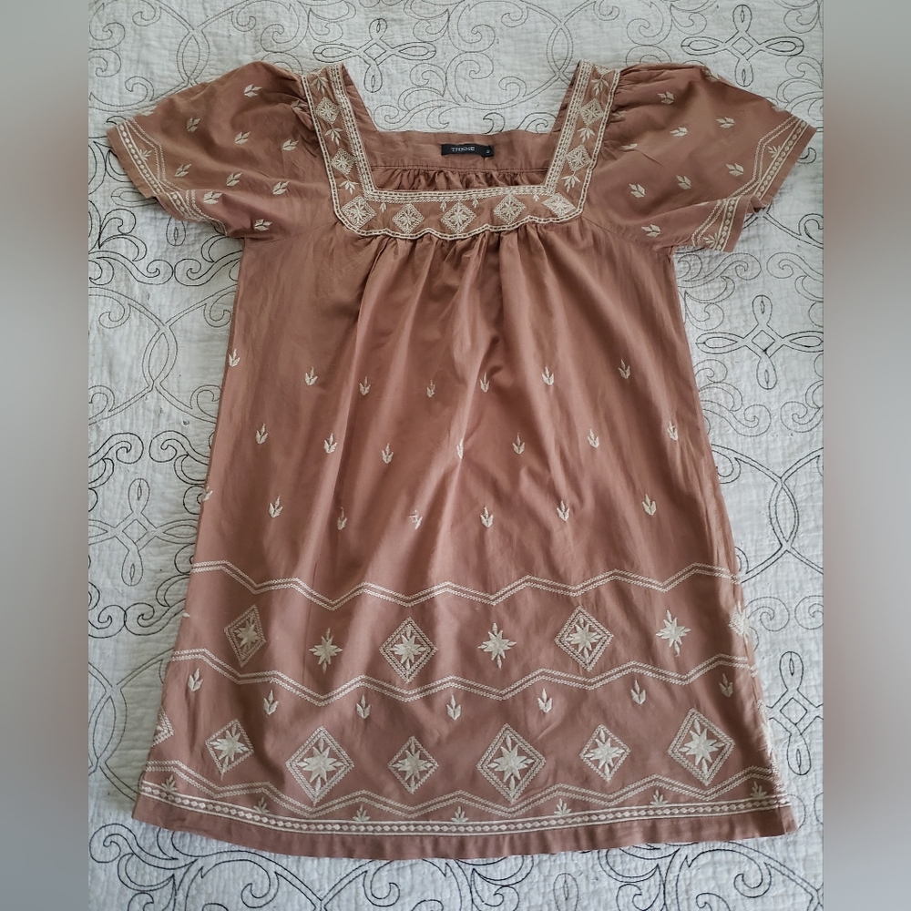 Theme Embroidered Peasant Dress